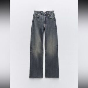 ZARA TRF High Rise Wide Leg Jeans